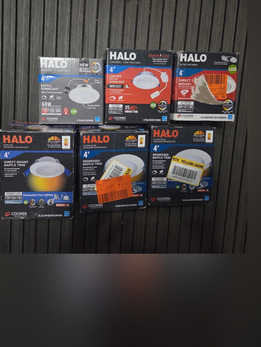 Lot Of 6 Halo 4" Downlights